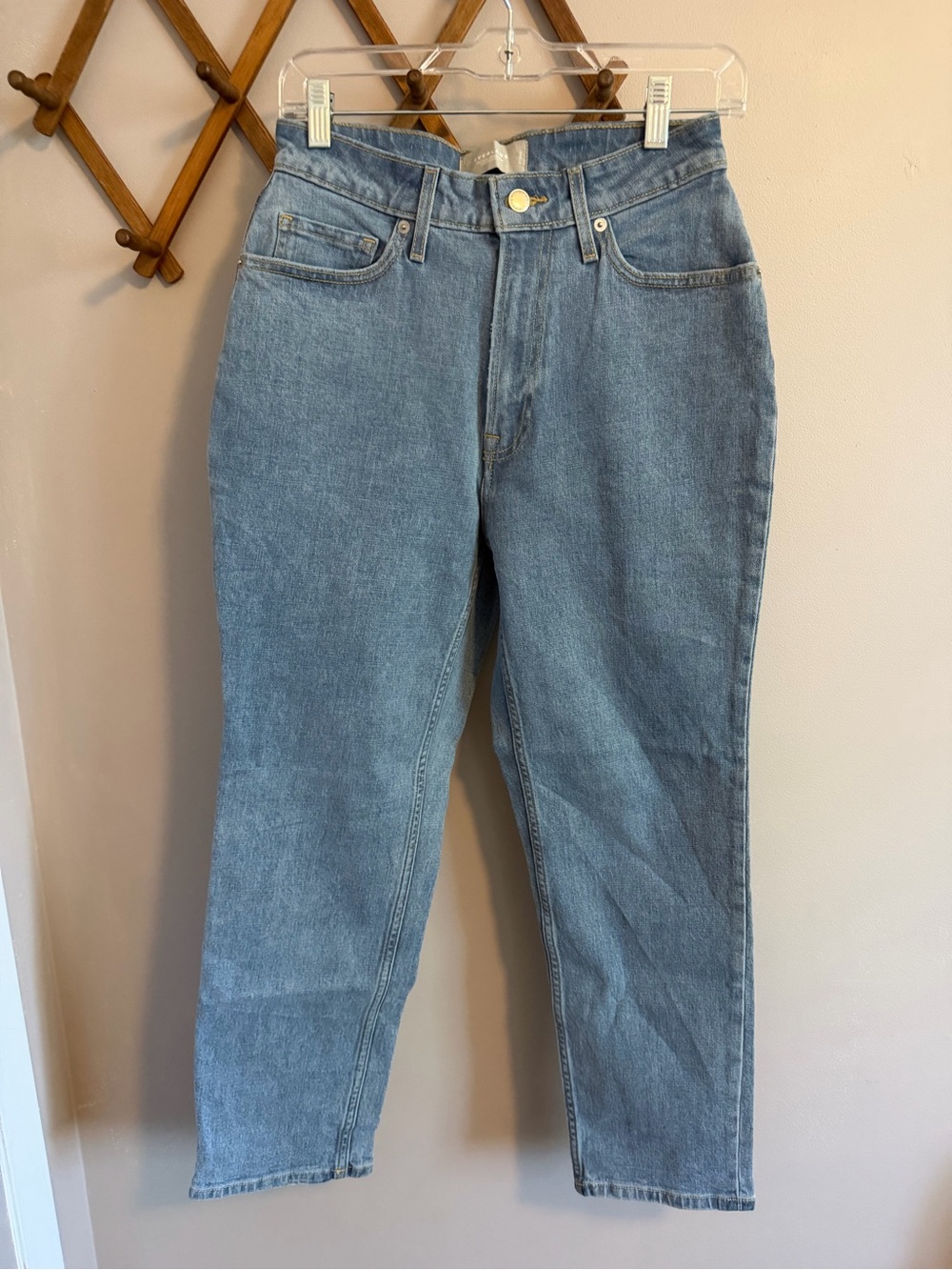 Everlane The Curvy Cheeky Jean Crop Light Wash Blue Size 27
